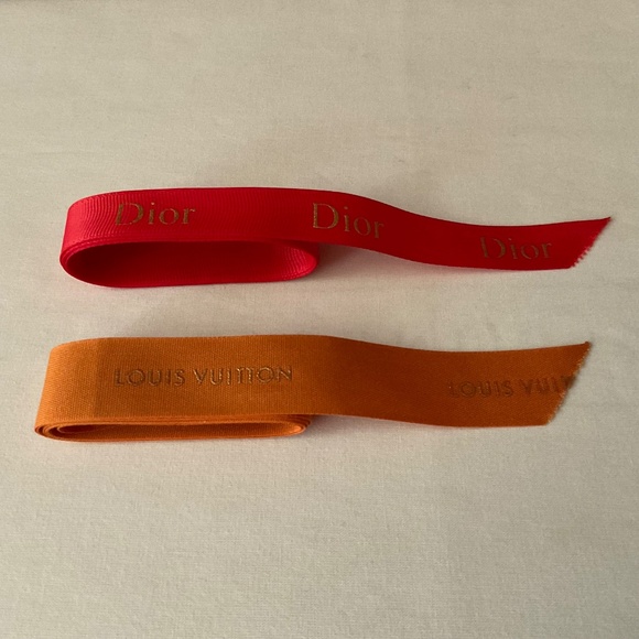 Louis Vuitton Orange Ribbon 38” & Dior Red Ribbon 34” NEW - Picture 2 of 14